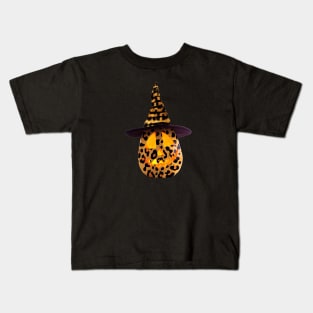 Leopard Skin Pumpkin Skin Kids T-Shirt